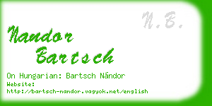 nandor bartsch business card